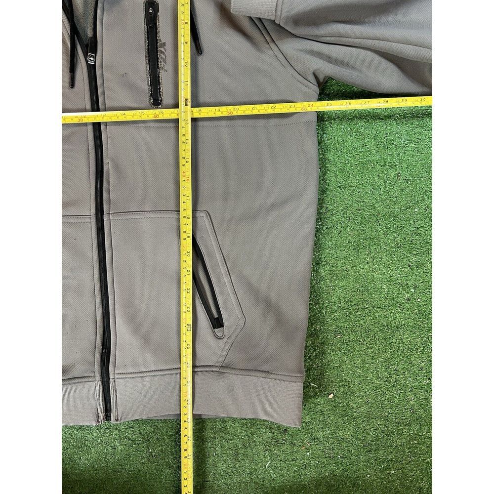 Fox Tech Jacket Gray Active Gym Performance Stret… - image 5